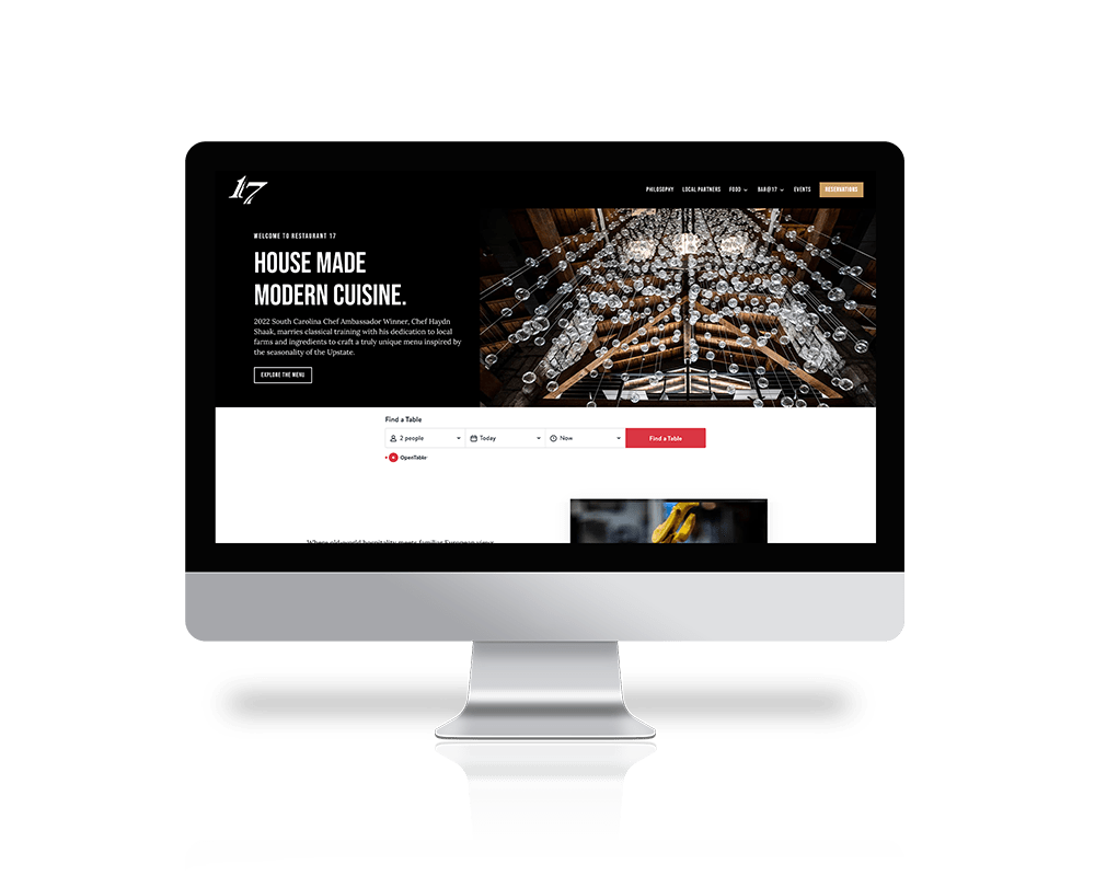 Restaurant 17 Website